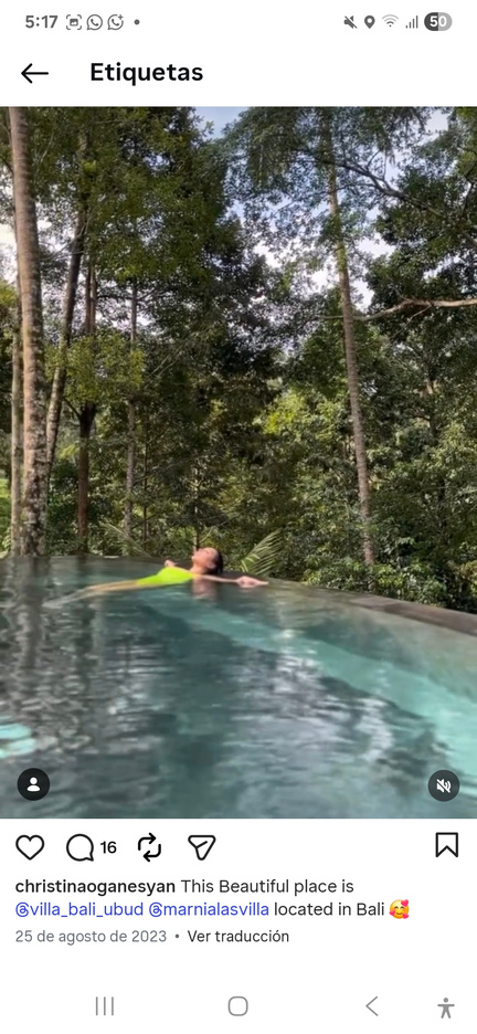 Piscina rodeada de naturaleza en el alojamiento de ALMA